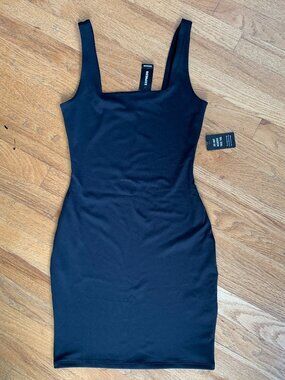 NWT XS Express Body Contour Black Mini Dress